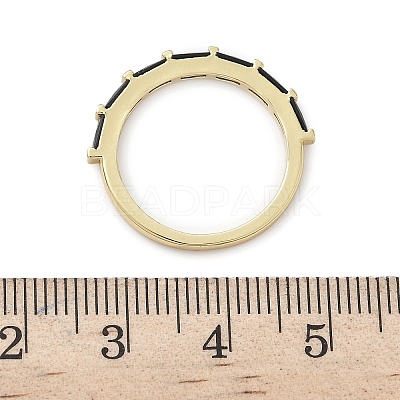 Brass Micro Pave Cubic Zirconia Finger Rings for Women RJEW-H256-10G-01-1