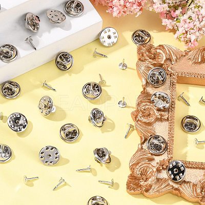 Brass Butterfly Clutches Pin Backs LS-KK-D294-P-1