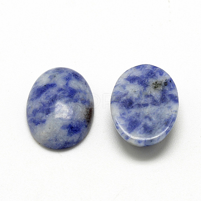 Natural Blue Spot Cabochons G-R415-8x10-45-1