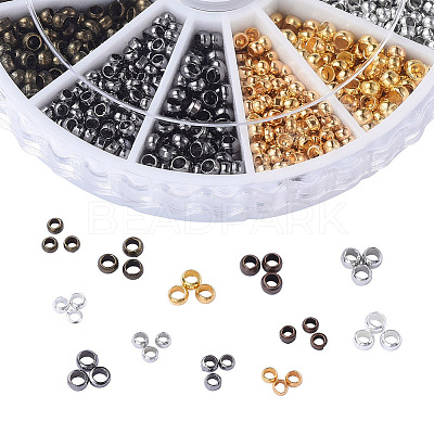 Brass Crimp Beads KK-YW0001-17-1