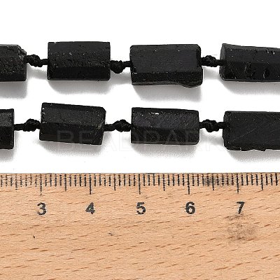 Natural Black Tourmaline Beads Strands G-F716-01-A01-1