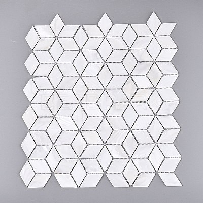 Natural Freshwater Shell Mosaic Tile Cabochons SHEL-Q029-08-1