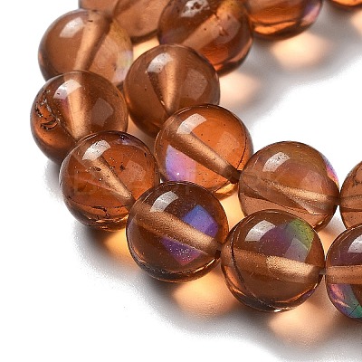 Synthetic Moonstone Beads Strands G-P528-J03-02-1