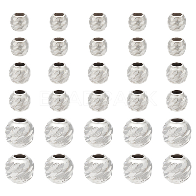 30Pcs 3 Style 925 Sterling Silver Spacer Beads STER-PH0001-28-1