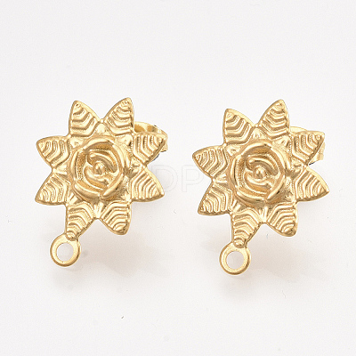 304 Stainless Steel Stud Earring Findings X-STAS-T045-17G-1