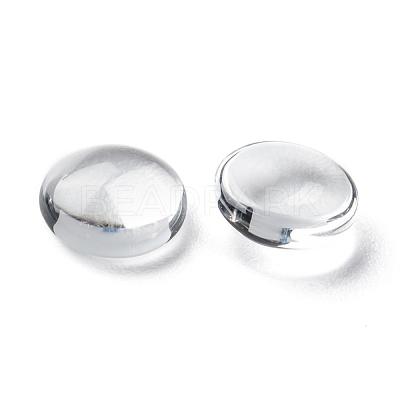 Transparent Glass Cabochons X-GGLA-R026-8mm-1