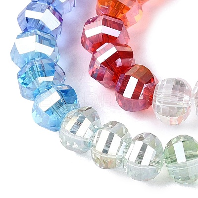 Electroplate Transparent Glass Beads Strands EGLA-N022-14A-B02-1