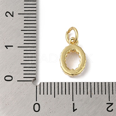 Rack Plating Brass with ABS Plastic Imitation Pearl Charms KK-B092-30O-G-1