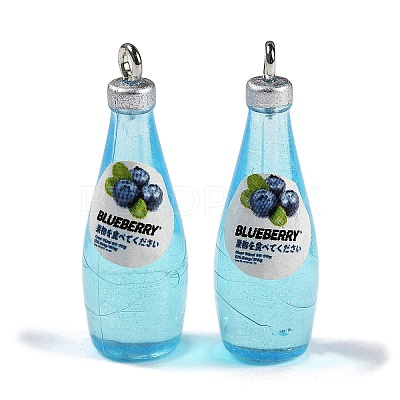 Transparent Resin Pendants RESI-D074-03-1
