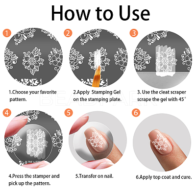 Stainless Steel DIY Nail Art Templates MRMJ-WH0092-035-1