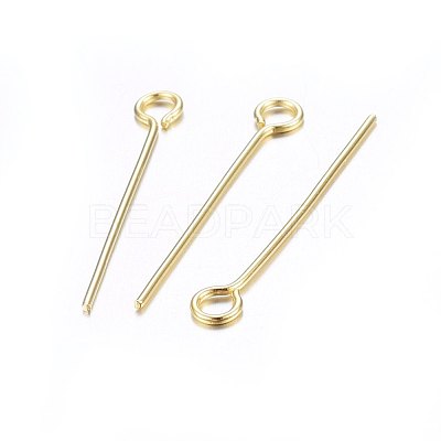 304 Stainless Steel Eye Pins X-STAS-F174-10G-B-1