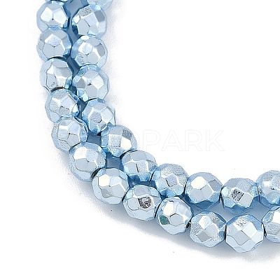 Baking Paint Electroplated Synthetic Non-magnetic Hematite Beads Strands G-H072-A01-01A-1