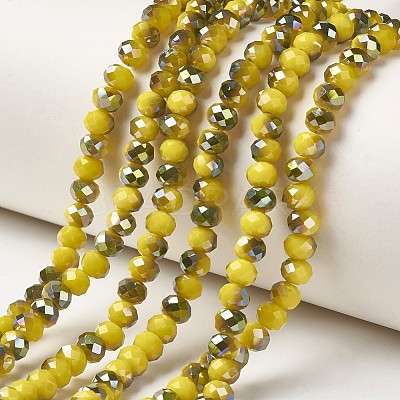 Electroplate Opaque Glass Beads Strands LS-EGLA-A034-P6mm-S07-1