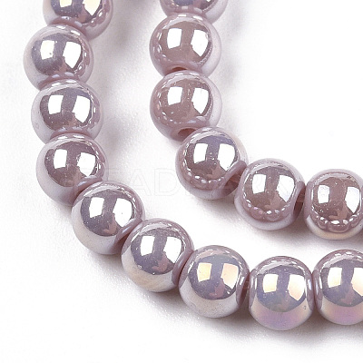Electroplate Opaque Glass Beads Strands LS-GLAA-T032-P4mm-AB07-1