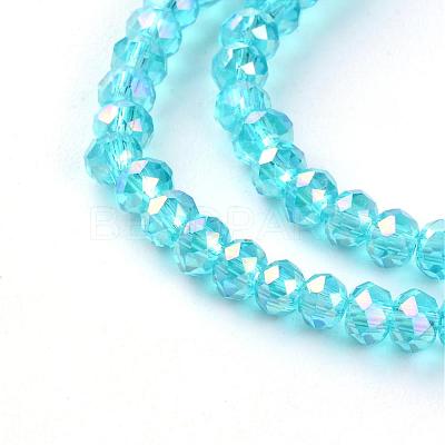 Electroplate Glass Beads Strands EGLA-R048-2mm-08-1