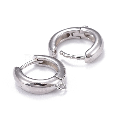 Brass Hoop Earrings LS-EJEW-K083-33P-1