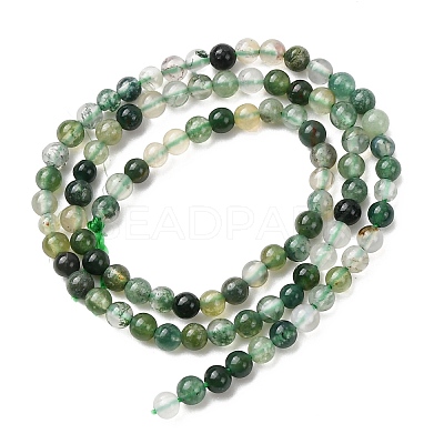 Natural Moss Agate Beads Strands G-Z116-A05-2mm-1
