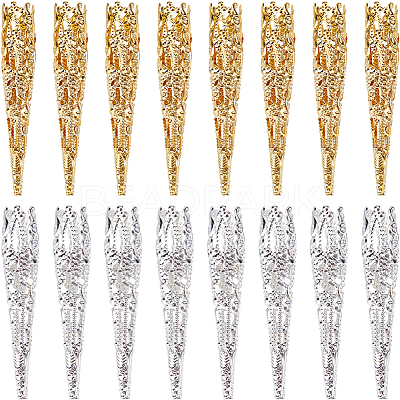 160Pcs 2 Colors Iron Bead Cones IFIN-SC0001-72-1