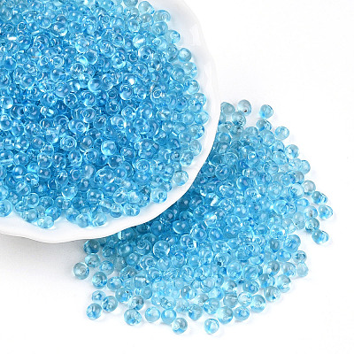 3/0 Baking Paint Glass Fringe Seed Beads SEED-A034-04G-1
