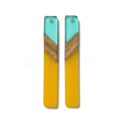 Opaque Resin & Walnut Wood Big Pendants RESI-D060-C-05-1
