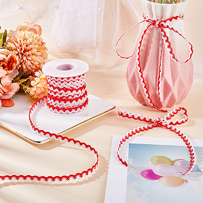 15.3~16M Polypropylene Fiber Wavy Fringe Trim Ribbon OCOR-GF0002-96A-1