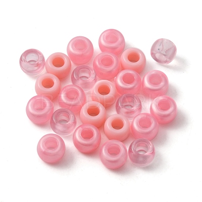 Translucent & Opaque Acrylic Beads OACR-WH0036-05B-1