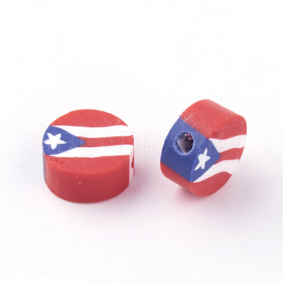 Handmade Polymer Clay Beads CLAY-R073-02-1