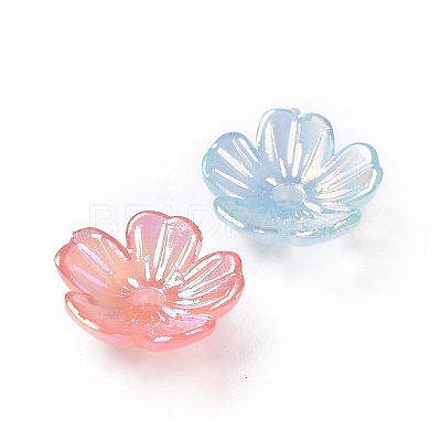 Transparent Acrylic Beads Caps OACR-E013-01-1