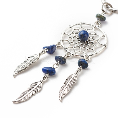 Natural Lapis Lazuli Keychain KEYC-JKC00346-05-1
