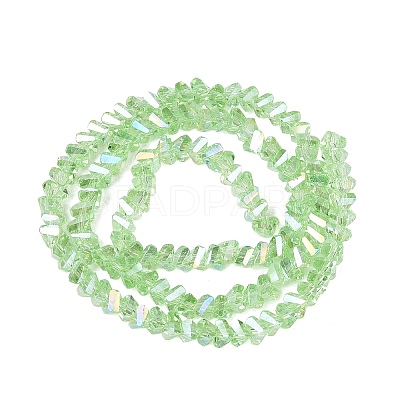 Electroplate Transparent Glass Beads Strands EGLA-Q139-01A-A18-1