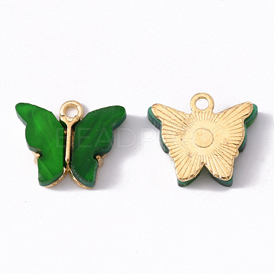 Alloy Acrylic Pendants ENAM-R136-01I-1