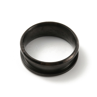 201 Stainless Steel Grooved Finger Ring Settings RJEW-WH0010-08C-EB-1-1