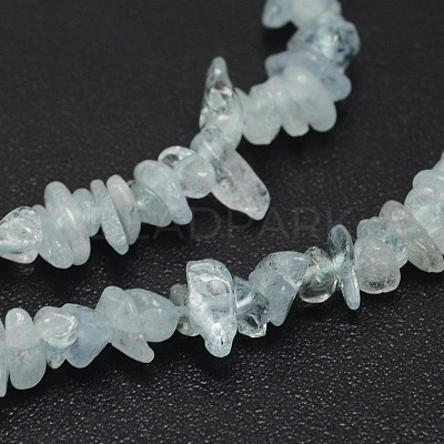 Chips Natural Aquamarine Beads Strands X-G-N0164-24-1