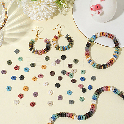 4 Strands Natural Lava Rock Beads Strands G-LT0001-01B-1
