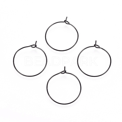 316L Surgical Stainless Steel Hoop Earring Findings STAS-D164-03B-1