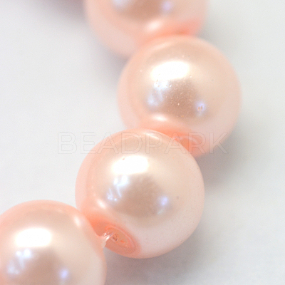 Baking Paint Pearlized Glass Pearl Round Bead Strands HY-Q003-6mm-05-1