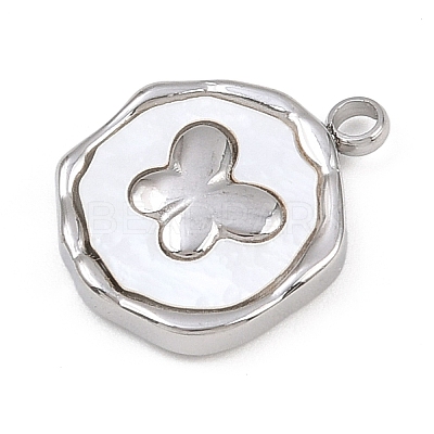 Natural White Shell Pendants STAS-D385-01B-P-1