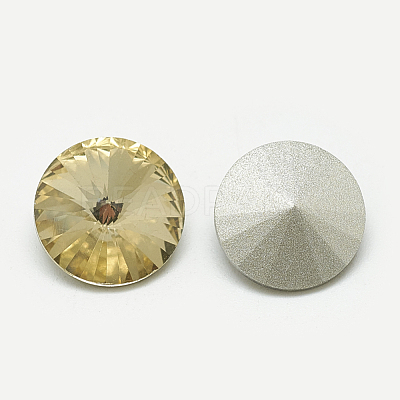 Pointed Back Glass Rhinestone Cabochons RGLA-T086-14mm-04-1