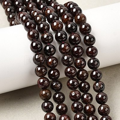 Garnet Round Beads Strands G-O081-01-6mm-1