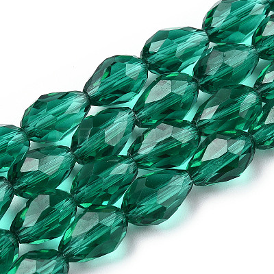 Glass Beads Strands GLAA-R024-11x8mm-16-1