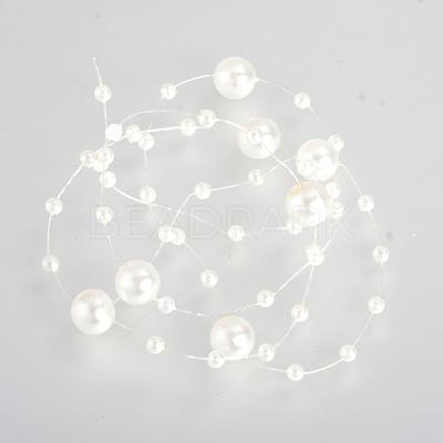 Acrylic Imitation Pearl Beaded Trim Garland Strand AJEW-R066-60m-10-1