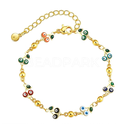 50Pcs Brass Enamel Connector Charms KK-CJ0001-83-1