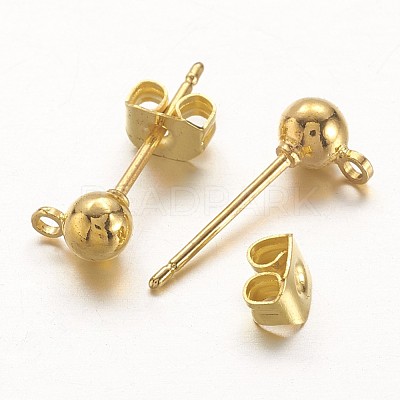 Brass Post Earring Findings EC593-G-1