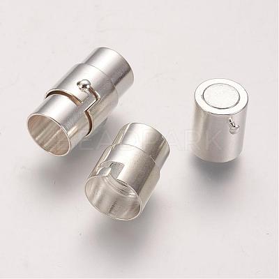 Brass Locking Tube Magnetic Clasps KK-Q089-S-1