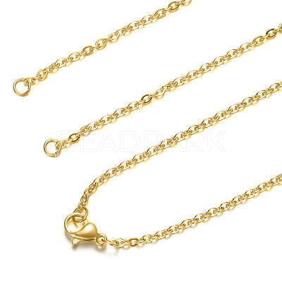 304 Stainless Steel Cable Chain Necklace Making STAS-T040-PJ208-2-70-1