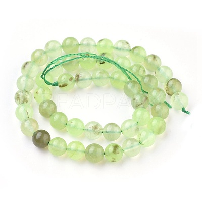 Natural Prehnite Beads Strands X-G-I250-01D-1