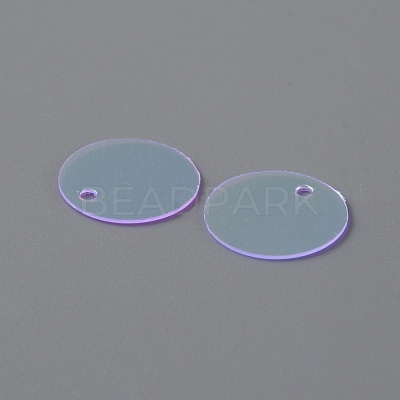 Iridescent PVC Paillette/Sequins Pendants PVC-WH0006-01A-1