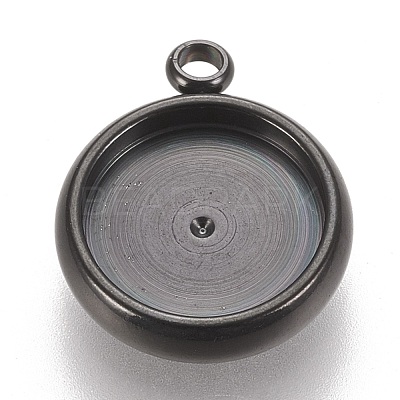 304 Stainless Steel Pendant Cabochon Settings STAS-K202-03D-B-1