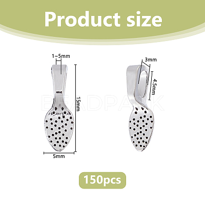 150Pcs Alloy Glue-on Flat Pad Bails TIBE-DC0001-26-1