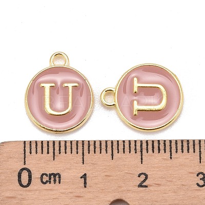 Golden Plated Alloy Enamel Charms ENAM-S118-07U-1
